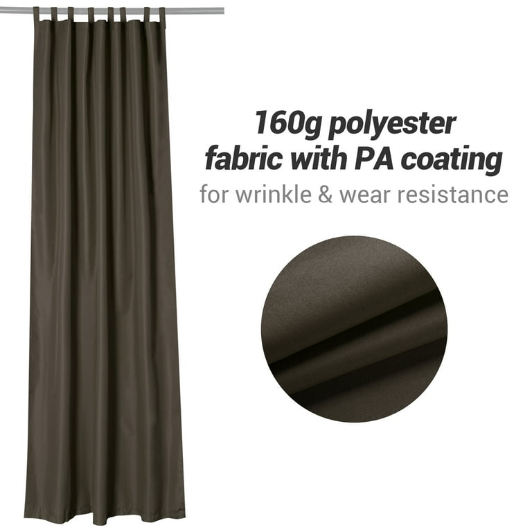 54"x84" Outdoor Curtain Panel Tab Top Drape UV30 Patio Pergola Garden 1 Piece 54"x84" Outdoor Curtain Panel Tab Top Drape UV30 Patio Pergola Garden 1 Piece